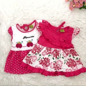 🐞 Bundle of 2 Kidiway Baby Girl Princess Dresses